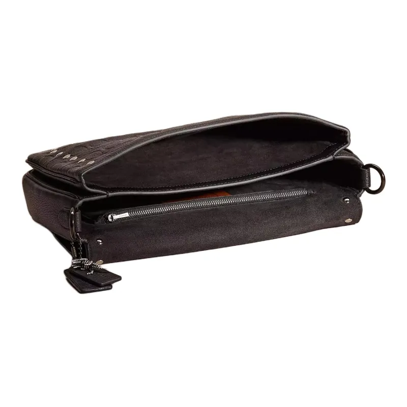 COACH Soft Tabby Soft Polished Pebbled Leather Shoulder Bag Crossbody Bag Large Size Women's Black-2