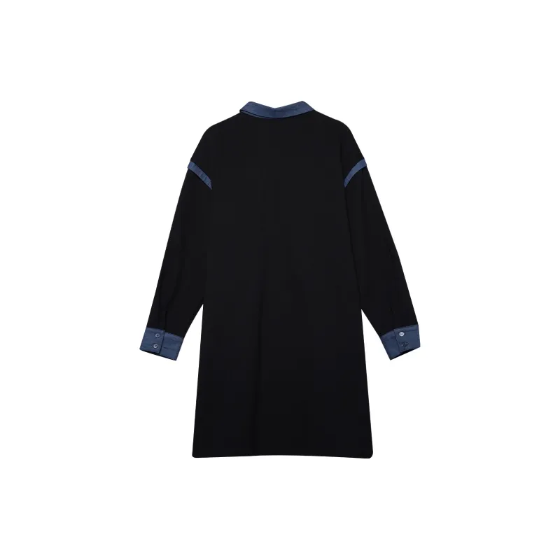 MUGUOGUOMU Long Sleeved Dresses Women's Black-1