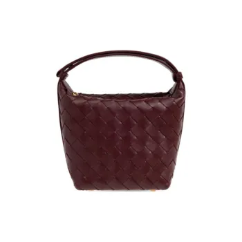 Bottega Veneta Intrecciato Calfskin Handbag Extra Mini Women's Red
