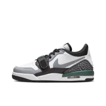 Jordan Legacy 312 Anti Slip Wear Resistant Low Top Children's Basketball Shoes White Gray Green Teenagers