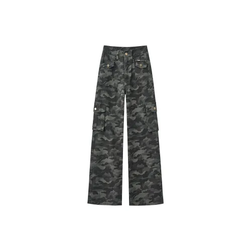 XUANSHU Cargo Pants Women's Army Green