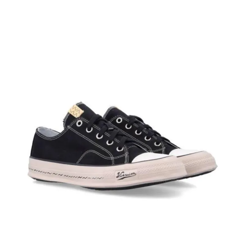 Visvim Abrasion Resistant Low Top Canvas Shoes Men's Black-2