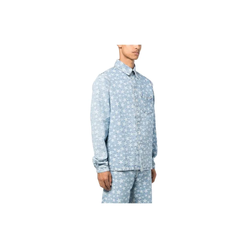 ERL Denim Jacquard Overshirt-2