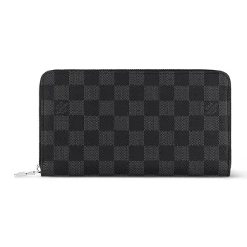 LOUIS VUITTON Zippy Organizer Damier Graphite Canvas Black