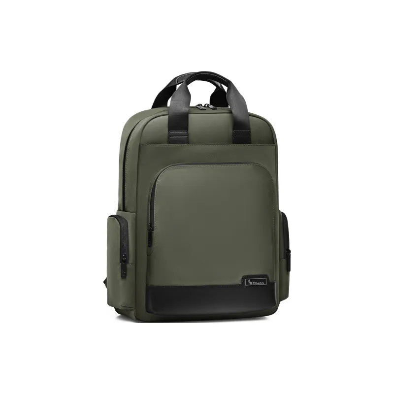 OIWAS Fabric Laptop Bag, Backpack, Travel Backpack Men's Black/Rock Stone Green-8