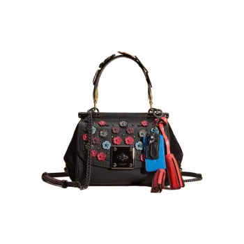 COACH Drifter Leather Crossbody One Shoulder Handbags Small Size Women's Black Multicolor