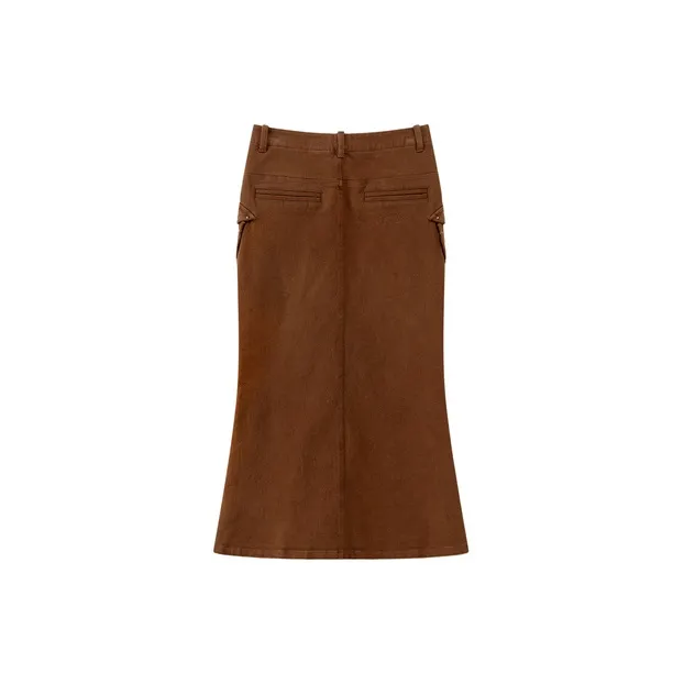 CHUU Casual Short Skirts Women's Coffee-1