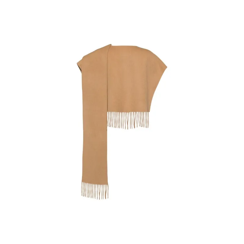 Goen.J Fringed Muffler Poncho-1