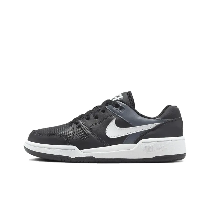 Nike Full Force Slip Resistant Abrasion Resistant Shock Absorbers Low Top Kids' Running Shoes Black White Gray Unisex-0