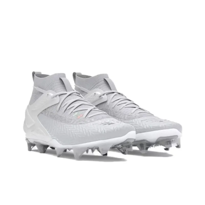 Under Armour Slip Resistant Breathable Mid Top Training Shoes Men's Silver Gray-2
