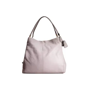 COACH Phoebe Leather One Shoulder Handbags Large Size Women's Ash Gray Birch Wood