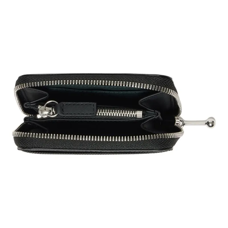 LACOSTE Synthetic Leather Wallet Trumpets Women's Black-2