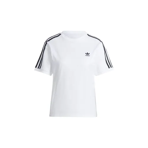 Adidas Originals 3-Stripes T-Shirts Women's White