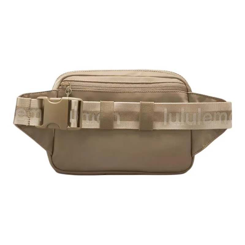 Lululemon Everywhere Recycled Polyester Fanny Pack Large Size Unisex Light Yellow Brown/Mohave Brown/Bone Multicolor-2
