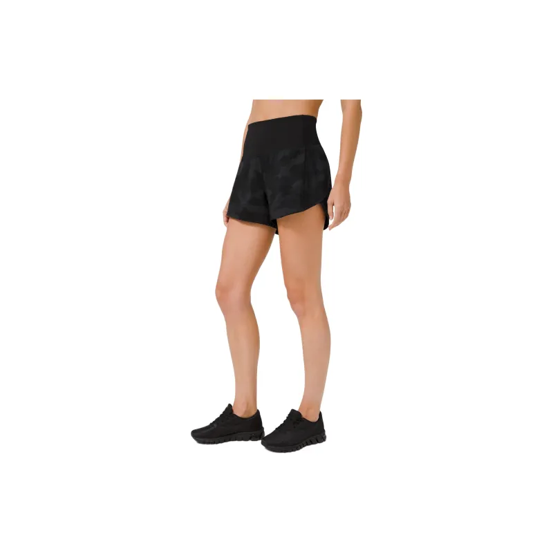 Lululemon Speed Up Sports Shorts Women's Camouflage Dark Gray/Black-1