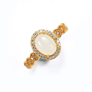 FANHAOGANG JADE Rings Jasper Women's