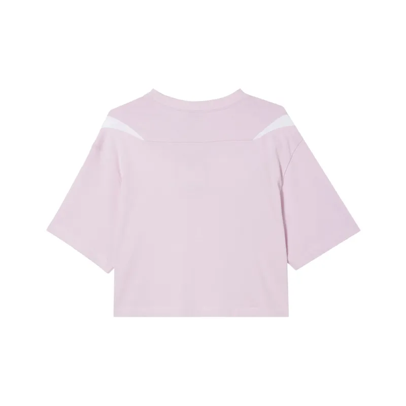 Nike Sportswear Swoosh Women's Cropped Crewneck T-Shirt Pink-1