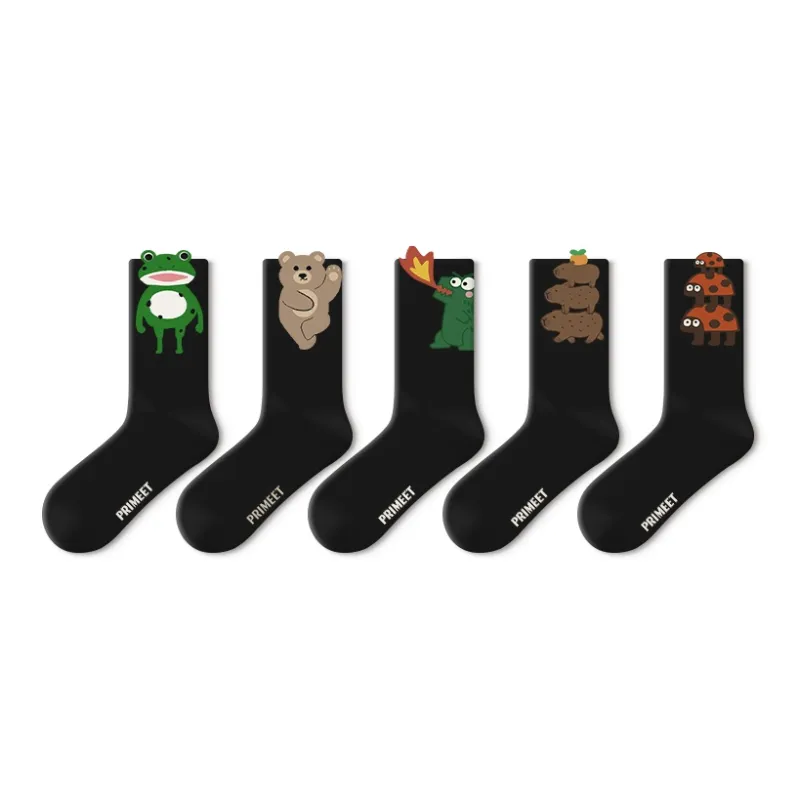 Primeet Mid Calf Socks Women's 5 Pack-9