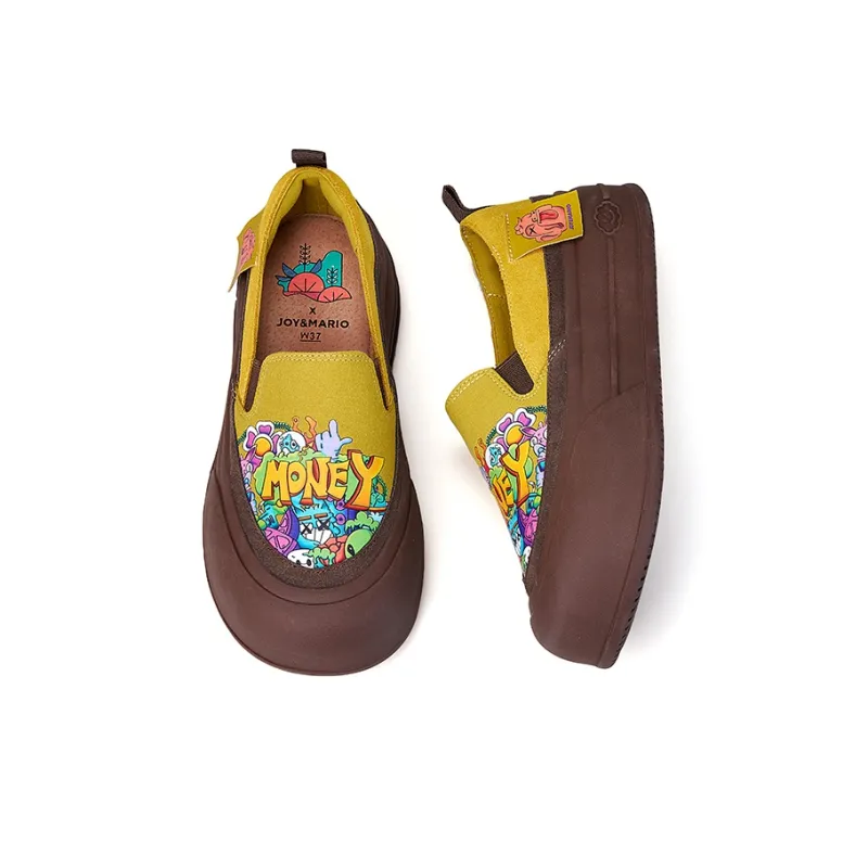 Joy&Mario Loafers Women's Camel/Light Gray/Yellow-15