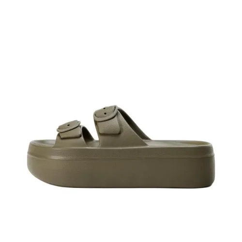 ZARA Slide Slippers Women's Green