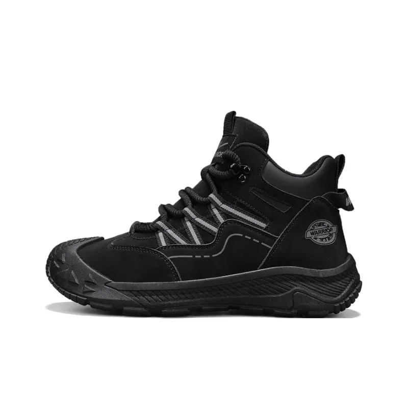 Warrior Wear-Resistant Slip-Resistant Cushioning High-Top Casual Shoes Men's-6