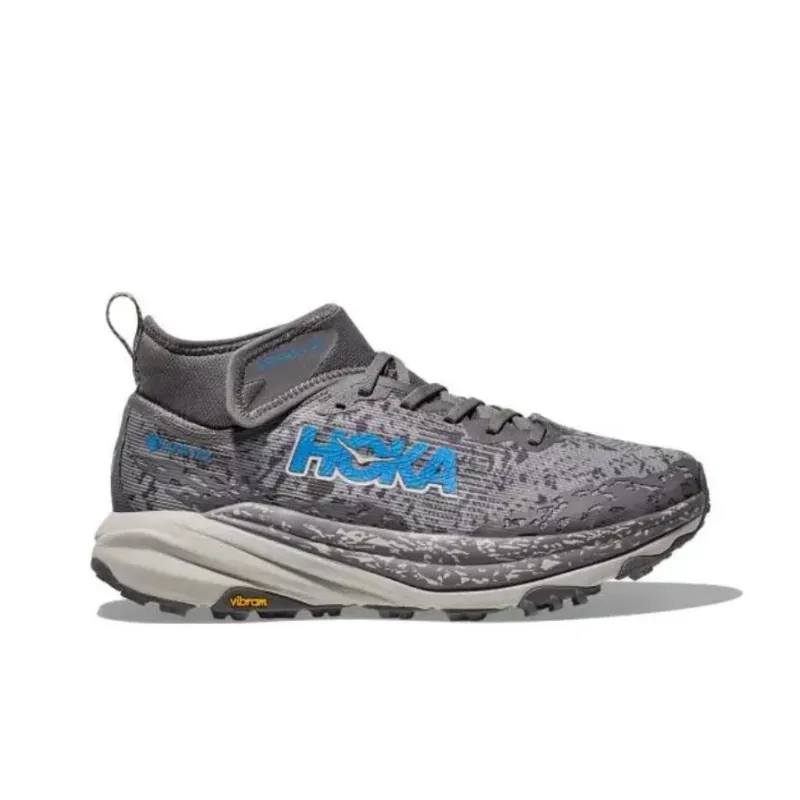 HOKA ONE ONE SPEEDGOAT 6 Slip Resistant Rebound Mid Top Running Shoes Men's Gray-1