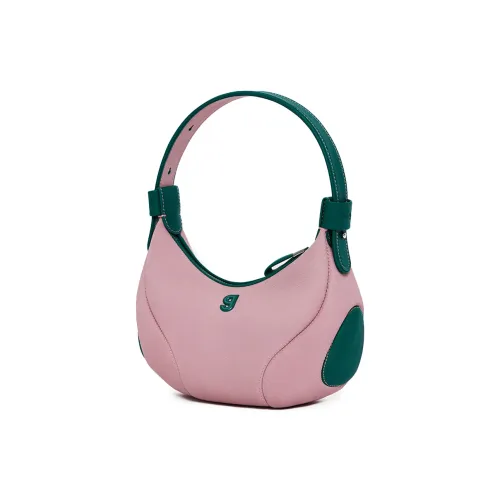 KUNOGIGI Top Grain Cow Leather Baseball Shoulder Bag Small Size Shoulder Bag Crossbody Bag Handbag Women's Multicolor
