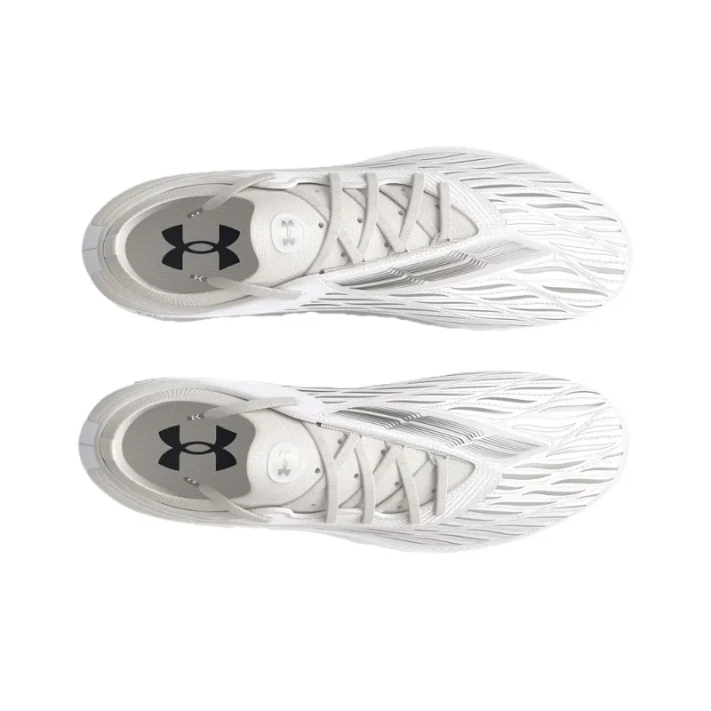 Under Armour MAGNETICO ELITE 4 FG Firm Ground Anti Slip Wear Resistant Soccer Shoes Unisex White-2