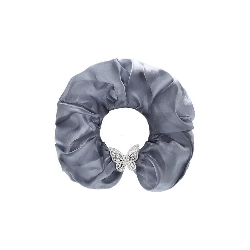 ROYALSASA Silk Chiffon Hair Tie Women's-4