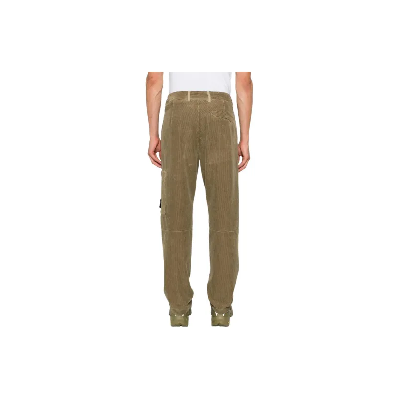 STONE ISLAND Logo Patch Corduroy Trousers-2