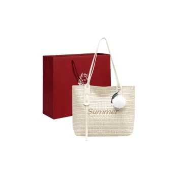 Old Man's Head Fabric With Synthetic Leather Tote Bag Shoulder Bag Women's White