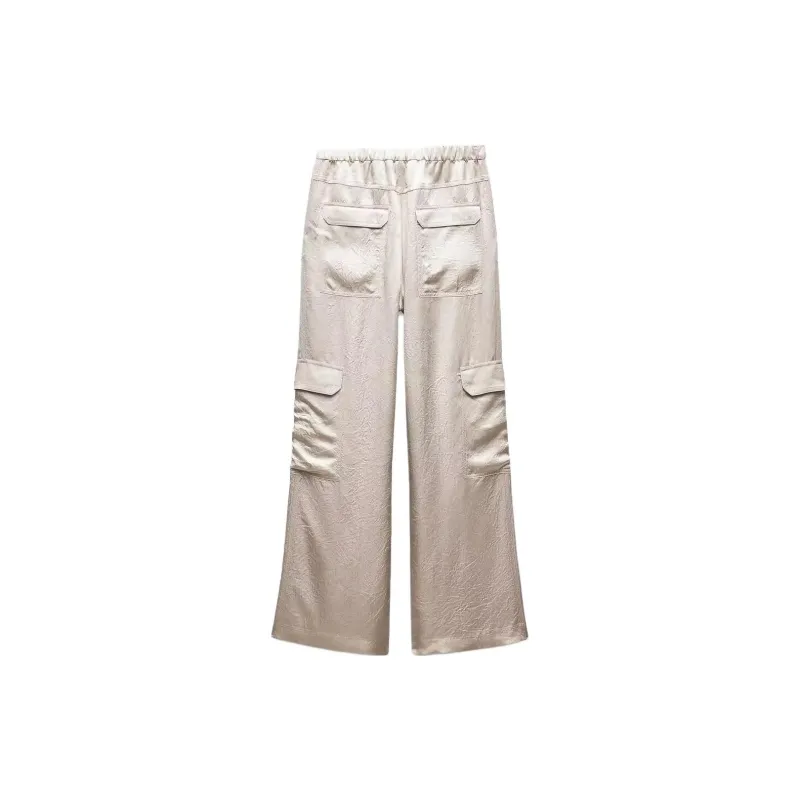 ZARA ZW Series Cargo Pants Women's Yellow-1