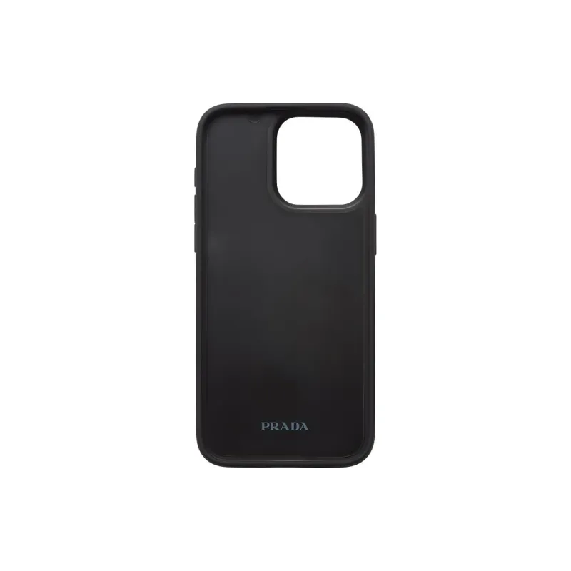 PRADA Saffiano Leather IPhone 15 Pro Max Case And Bag Accessory Men's Black-1