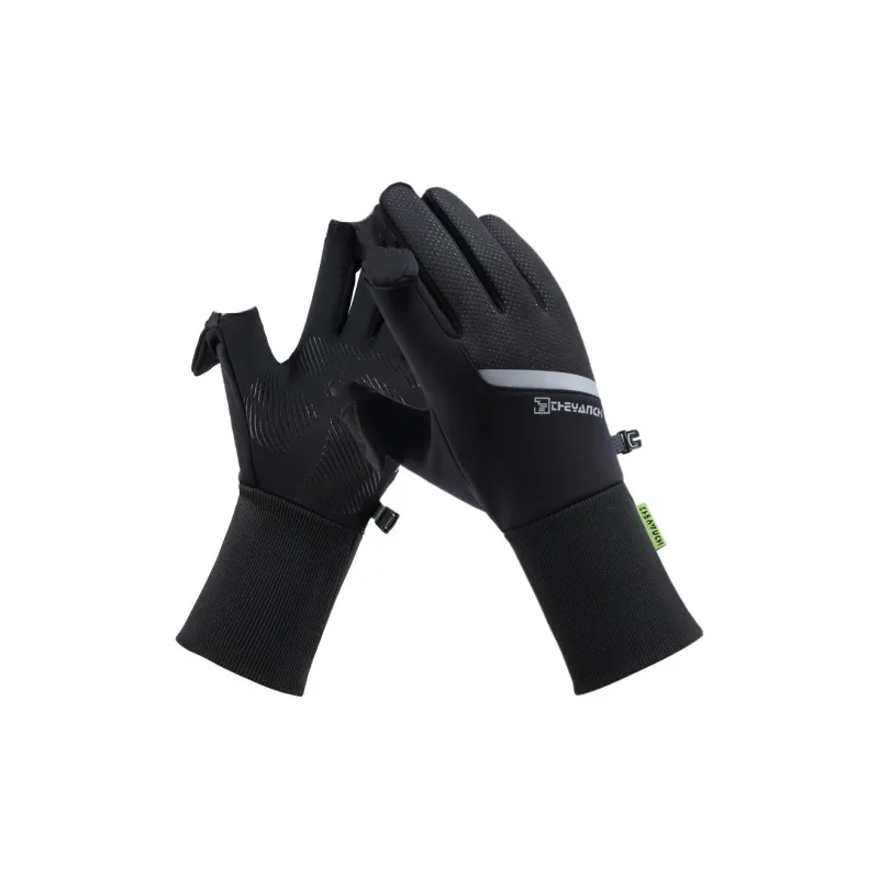 Yamaichi Maru Microfiber+O Particle Velvet+Dive Cloth+Conductive Fiber Cycling Gloves Men's-0