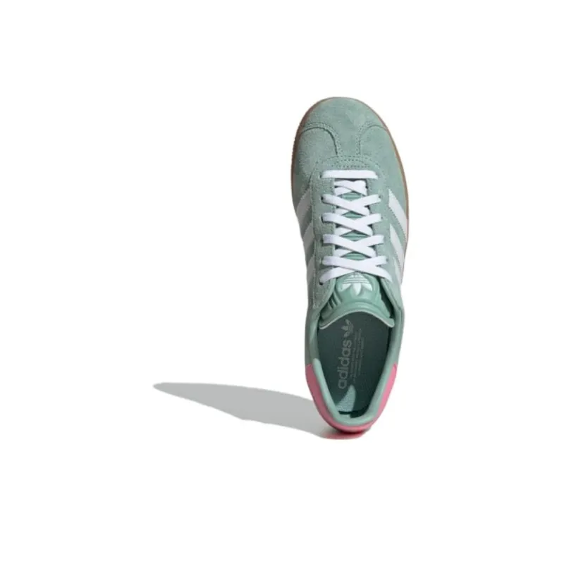 Adidas Originals GAZELLE Slip Resistant Low Top Kids' Skateboarding Shoes Green White Pink Grade School-4