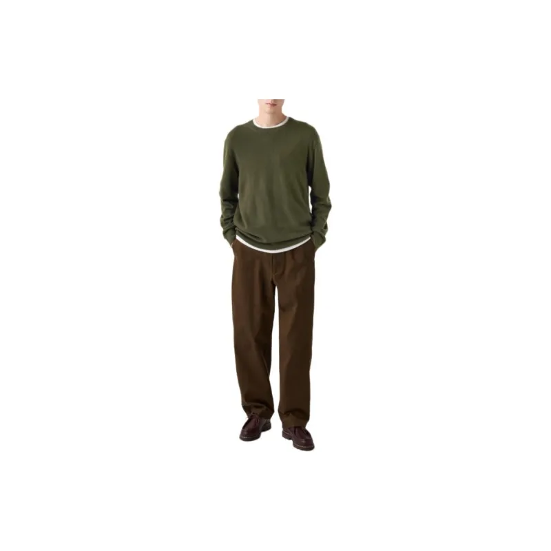 UNIQLO Cashmere Sweater Unisex Olive-1