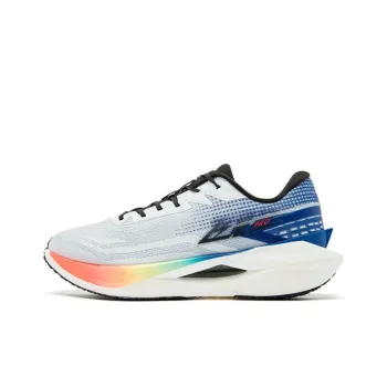 QIAODAN Flying Shadow PRO Anti Slip Wear Resistant Low Top Carbon Plate Running Shoes Men's White Blue
