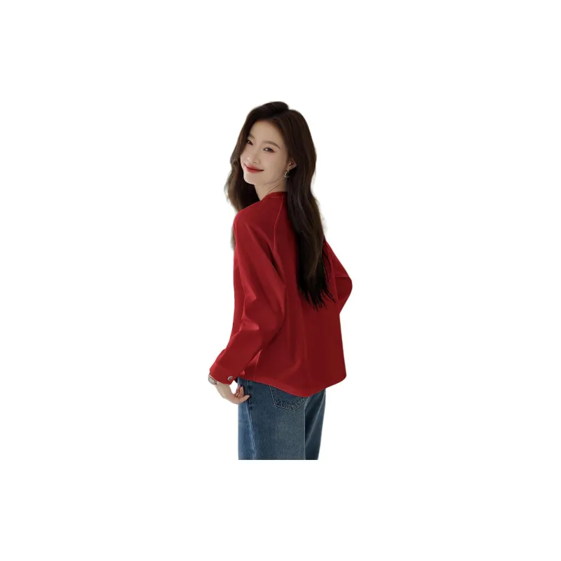 Mo Han Yi Mei FW24 Sweatshirt Women's Brick Red-1