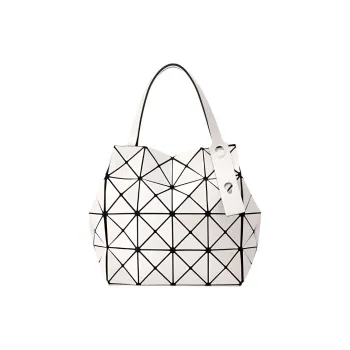 ISSEY MIYAKE CARAT Polyvinyl Chloride Resin Handbag Women's White