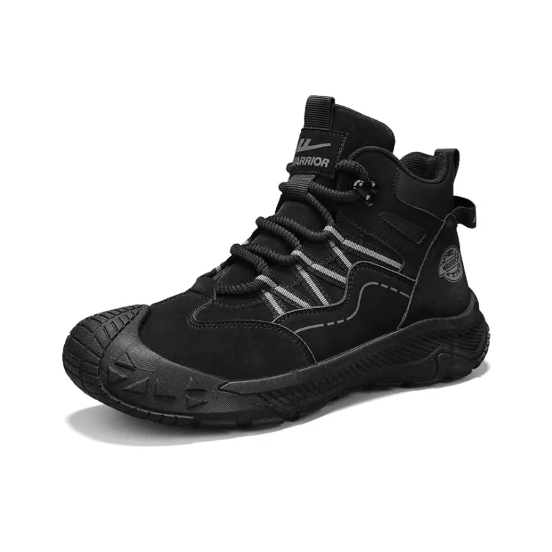 Warrior Wear-Resistant Slip-Resistant Cushioning High-Top Casual Shoes Men's-9