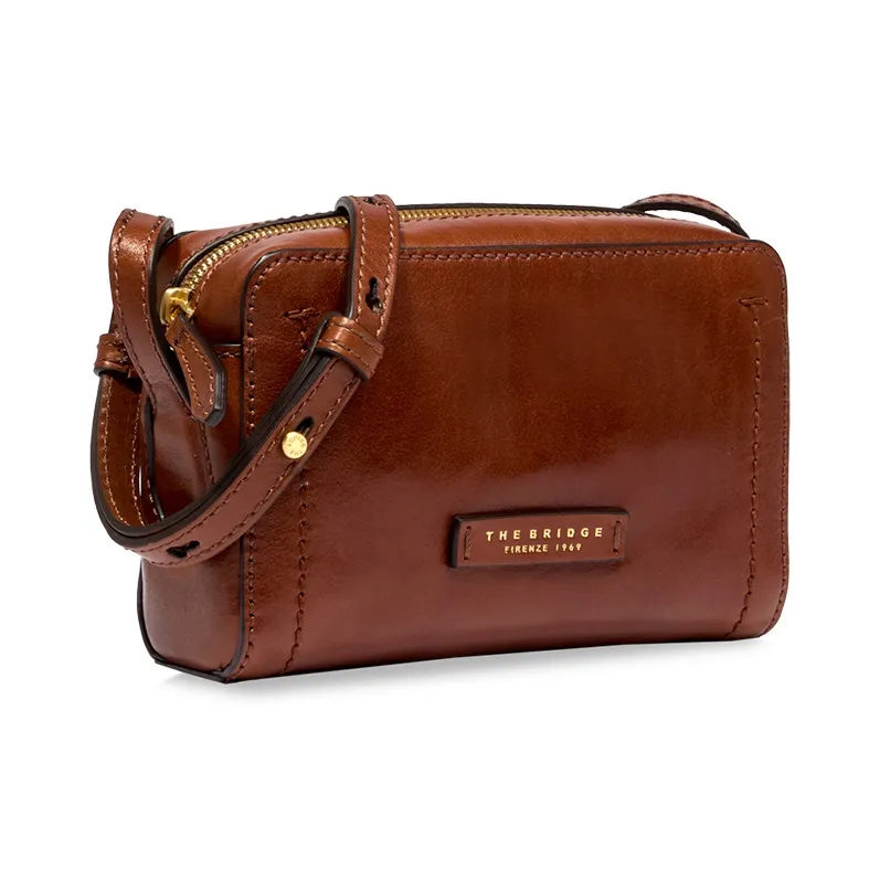 THE BRIDGE Leather Camera Bag Shoulder Bag Crossbody Bag Women's Brown-2