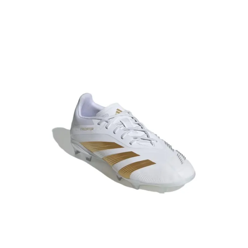 Adidas PREDATOR ELITE Slip Resistant And Abrasion Resistant Coverage Support Low Top Kids' Soccer Shoes White Kids'-2