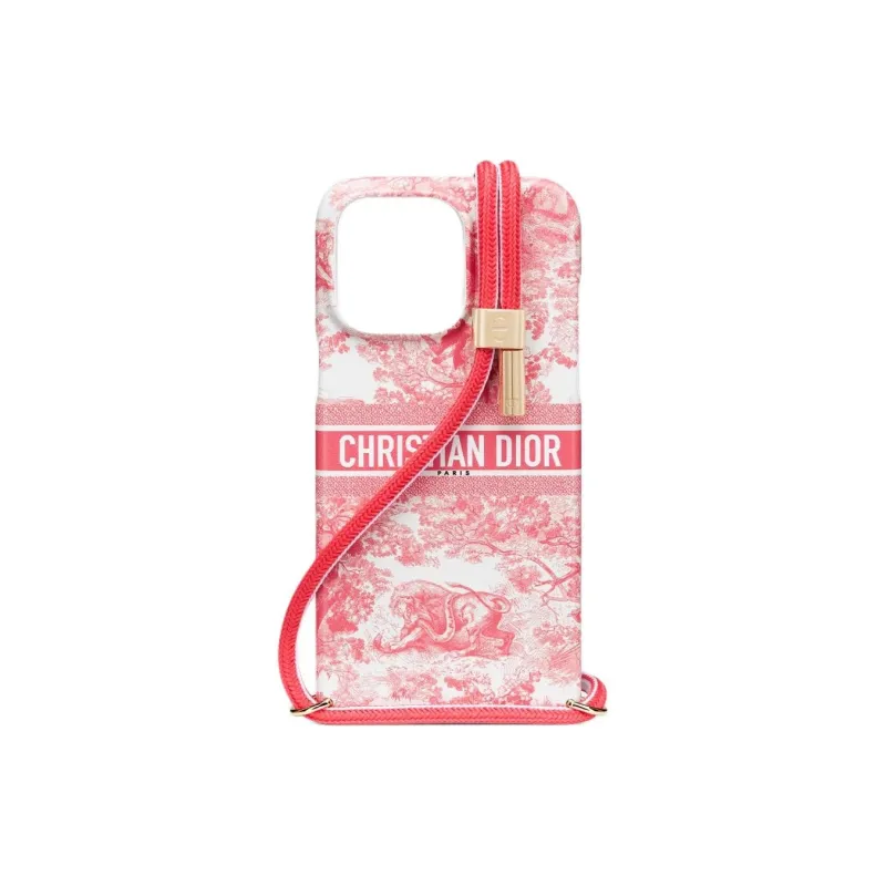 DIOR Leather Material Fashion Phone Cases Compatible With IPhone 15 Pro Max Girlish-0