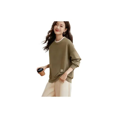 Mo Han Yi Mei Sweatshirts Women's Gray Khaki