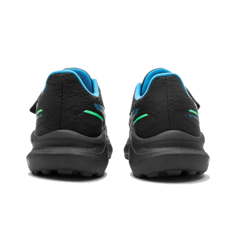Asics GT 1000 13 Slip Resistant Abrasion Resistant Shock Absorbers Low Top Kids' Running Shoes Black Green Teenagers-3
