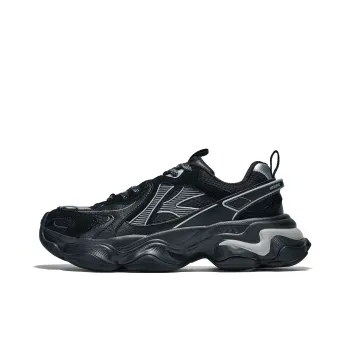 Kappa Anti Slip Wear Resistant Low Top Running Shoes Unisex Black