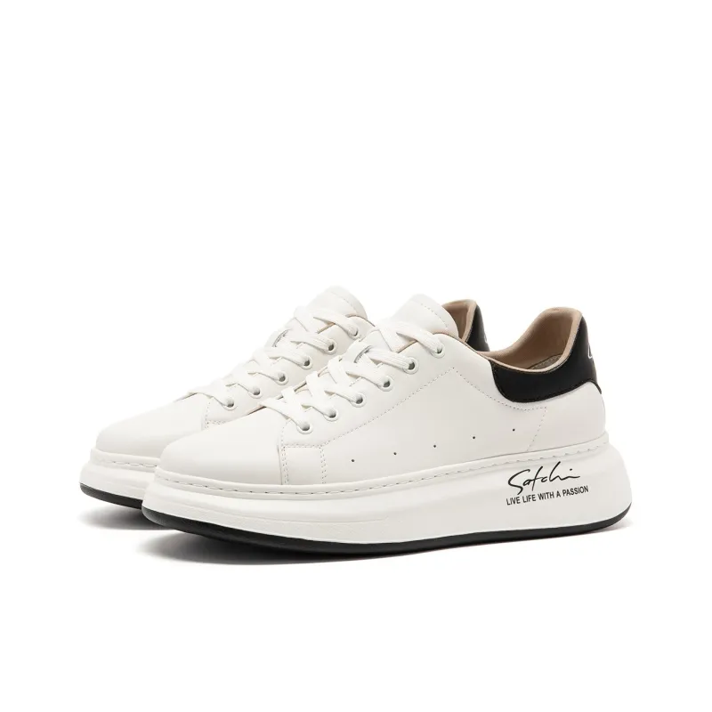 Satchi Low Top Skateboard Shoes Unisex White/Black-1