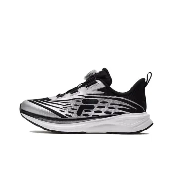 FILA KIDS Flying Feather Abrasion Resistant Breathable Slip Resistant Low Top Kids' Running Shoes Black Gray Teenagers