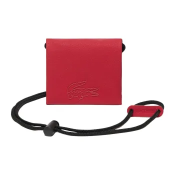 LACOSTE Polyurethane Wallet Mini Women's Red