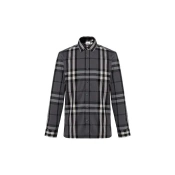 Burberry shirt black men best sale